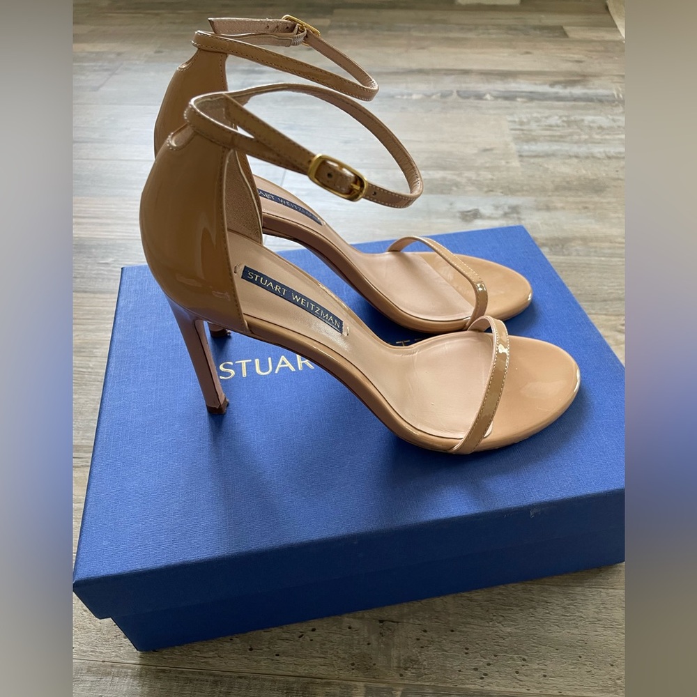 Stuart Weitzman Nudist Patent Leather Heels